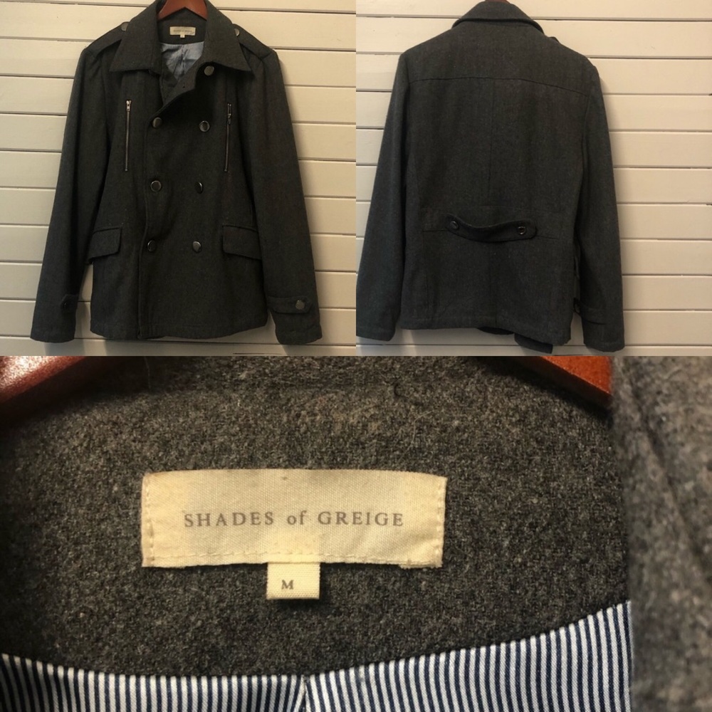 Preowned Shades of Griege grey  breasted coat